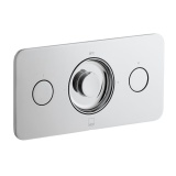 Cutout image of Vado Zone Horizontal Dual-Outlet Thermostatic Shower Valve